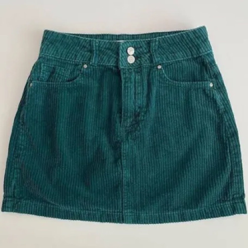 PacSun Teal Corduroy Mini Skirt